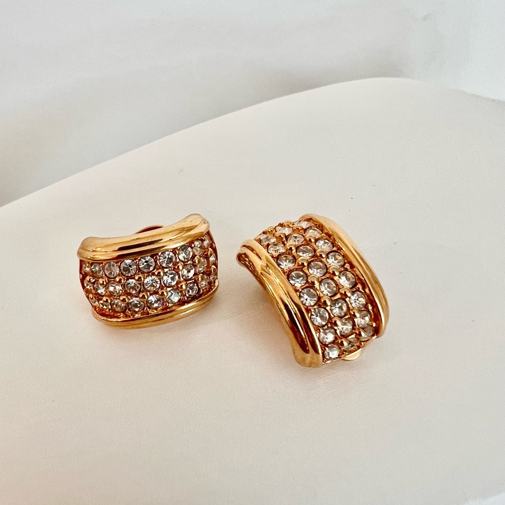 SWAROVSKI clip earrings vintage signed